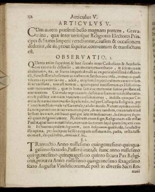 Articulus V. Observatio 1. - 180.