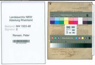 Entnazifizierung Peter Van Rensen , geb. 11.06.1905 (Bauinspektor)