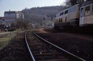 Niederstetten Lok 218 449 Eilzug F-FN Ausfahrsignale Schloß