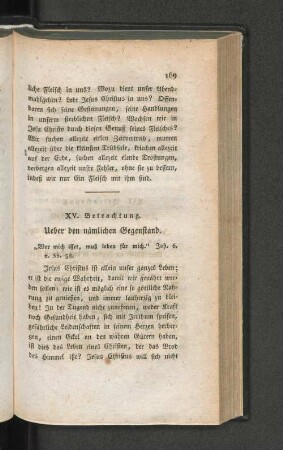 XV. Betrachtung. Ueber den nämlichen Gegenstand.