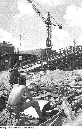 Dresden Striesen. Bau, Januar 1958 - Januar 1959