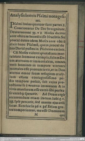 Analysis brevis Psalmi nonagesima