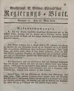 Nr. 11 : 25. May 1832