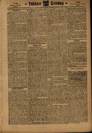 Zweite Ausgabe vom Freitag, den 01. Juli 1910.