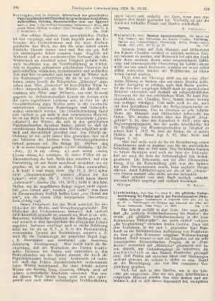 492-493 [Rezension] Liechtenhan, Rudolf, Die göttliche Vorherbestimmung bei Paulus und in der Posidonianischen Philosophie