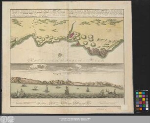 Topographica Repræsentatio Barbarici Portvs et Vrbis Mvnitæ Oran : Vna Cvm adjacente ora maritima, quæ sita est in Regno Telensin, ab Hispanis jam primum Anno MDIX et posteaquam Anno MDCCVIII Mavris, Reipublicæ nimirum Algiericæ rursus cessit, hoc Anno denuo expugnata