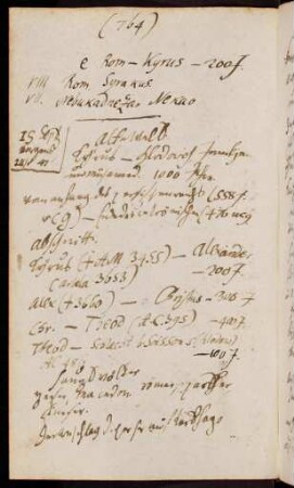 764-788, 15. Sept. 1784 Alte Welt - 17. Sept. 1784 Sineser