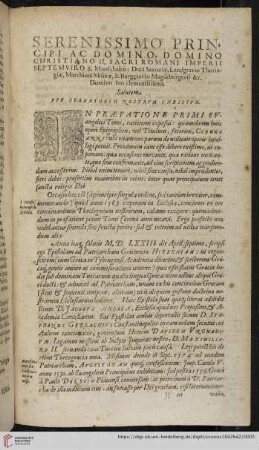 Serenissimo Principi ac Domino, Domino Christiano II. Sacri Romani Imperii Septemviro, & Mareschalco: Duce Saxoniæ, Landgravio Thuringiæ, [...]