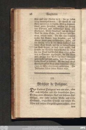 III. Melchior de Polignac.