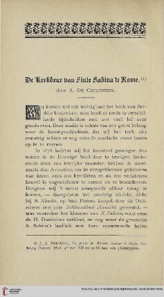 De Kerkdeur van Sinte Sabina te Rome