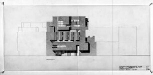 Modell für einen geplanten Neubau der Kunst- und Museumsbibliothek und des Rheinischen Bildarchivs an der Tunisstraße, 1970er Jahre