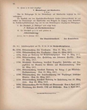 Nr. 95: Inhaltsverzeichnis aus Nr. 65 bis 69 des Reichs-Gesetzblattes