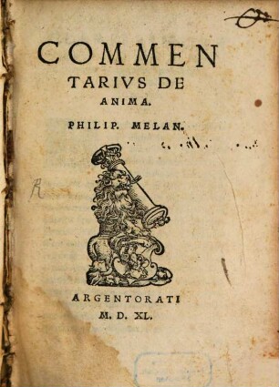 Commentarivs De Anima