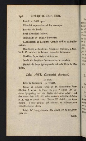 256-257, Libri Mss. Germanici chartacei