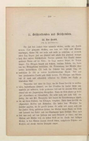 II. Beschreibendes und Belehrendes
