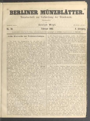 No. 30. Februar 1883