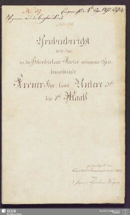 Grubenbericht von dem in der Hohenbirkner Revier gelegenen Grubengebäude Kröner Fdgr. samt Untere 3te bis 7te Maaß - 17.6203 4.
