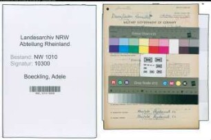 Entnazifizierung Adele Boeckling , geb. 02.09.1902 (Haendlerin)