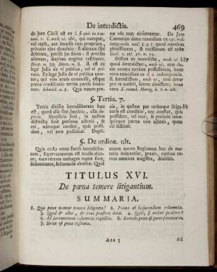 Titulus XVI. De pœna temere litigantium