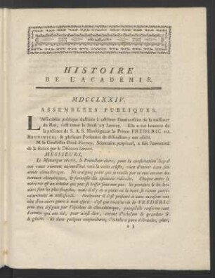 Histoire De L'Académie