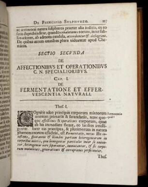 Cap. I. De Fermentatione Et Effervescentia Naturali. - Cap. IX. De Igne.
