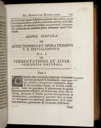 Cap. I. De Fermentatione Et Effervescentia Naturali. - Cap. IX. De Igne.