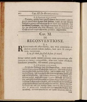 Cap. XI. De Reconventione.
