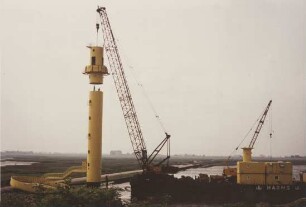 Aufbau der Radarstation "Tettens"/Unterweser