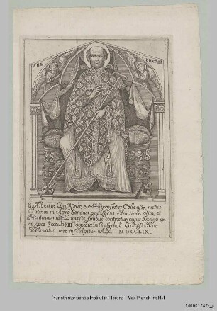 Der heilige Albertus von Siena, sienesisch, (früher in Santi Alberto e Marziale in Colle di Val d'Elsa)