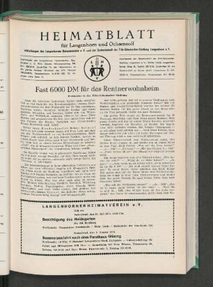 Langenhorner Heimatverein e. V. lädt ein