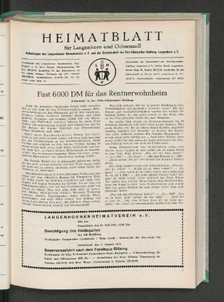 Langenhorner Heimatverein e. V. lädt ein