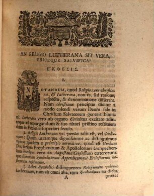 Demonstratio, quod religio Lutherana sit vera uniceque salutifera