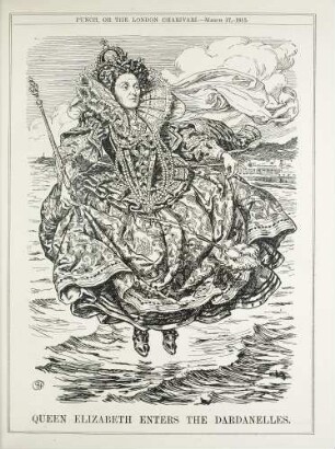 Queen Elizabeth enters the Dardanelles