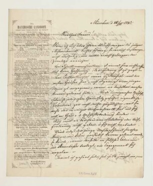 Brief von Georg Franz an Joseph Heller