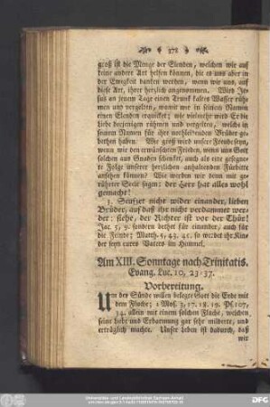 Am XIII. Sonntage nach Trinitatis. Evang. Luc. 10, 23 - 37.