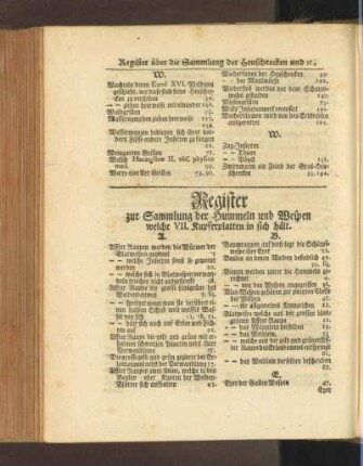 Register zur Sammlung der Hummeln und Wespen ...
