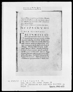 Bibliorum sacrorum pars, Regum libri 4 — Initiale F(ACTUM), Folio 54recto