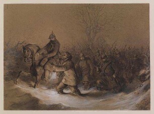 Marsch im Schnee (Anfang Februar1864)
