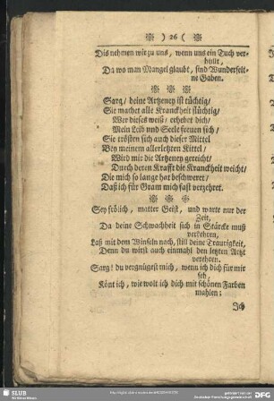 Sarg, deine Artzeney ist tüchtig, ...