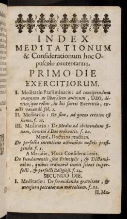 Index Meditationum