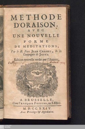 Méthode D'Oraison Avec Une Nouvelle Forme De Meditations