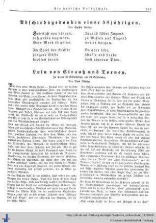 Lulu von Strauß und Torney