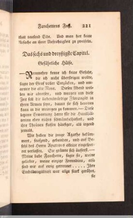 Das sechs und dreyßigste Capitel. Gefährliche Hülfe.