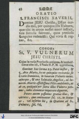 Corona Ss. V. Vulnerum Jesu Christi.