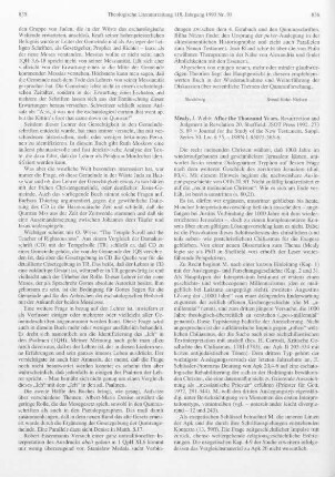 836-838 [Rezension] Mealy, J. Webb, After the thousand years