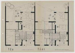 Einfamilien-Reihenhaus, 1-geschossig (nicht realisiert) – 3-Bett-Wohnung, 4-Bett-Wohnung: Grundriss