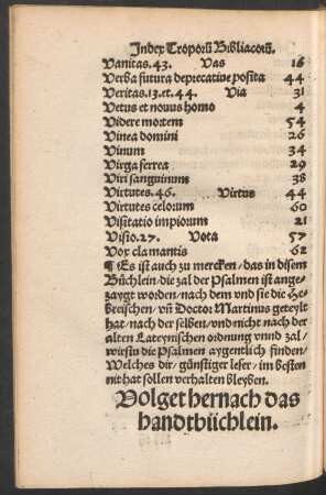 Volget hernach das handtbüchlein.