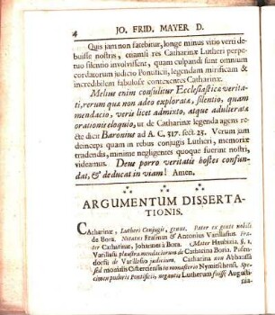 Argumentum Dissertationis.