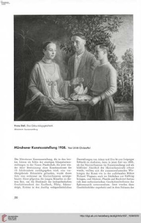 53: Münchener Kunstausstellung 1938
