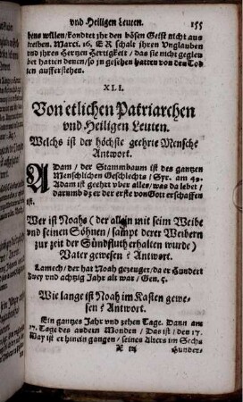 XLI. Von etlichen Patriarchen und Heiligen Leuten